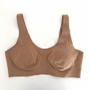 KNIX Luxelift Pullover Wireless Seamless Bra Size Large Beige Tan Nude